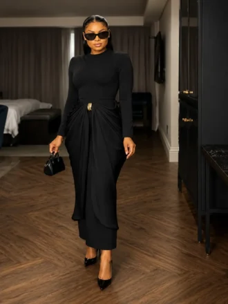 Long Sleeve Bodycon Dress (2)