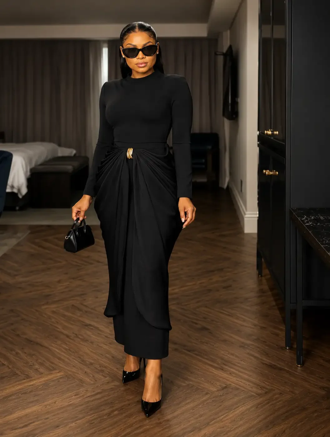Long Sleeve Bodycon Dress (2)